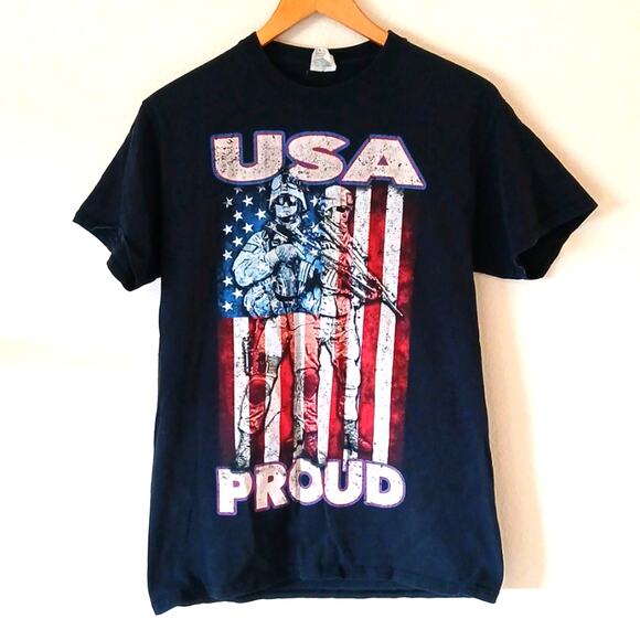 USA PROUD GWOT army Patriotic Military Shirt About 2010 - Picture 1 of 5